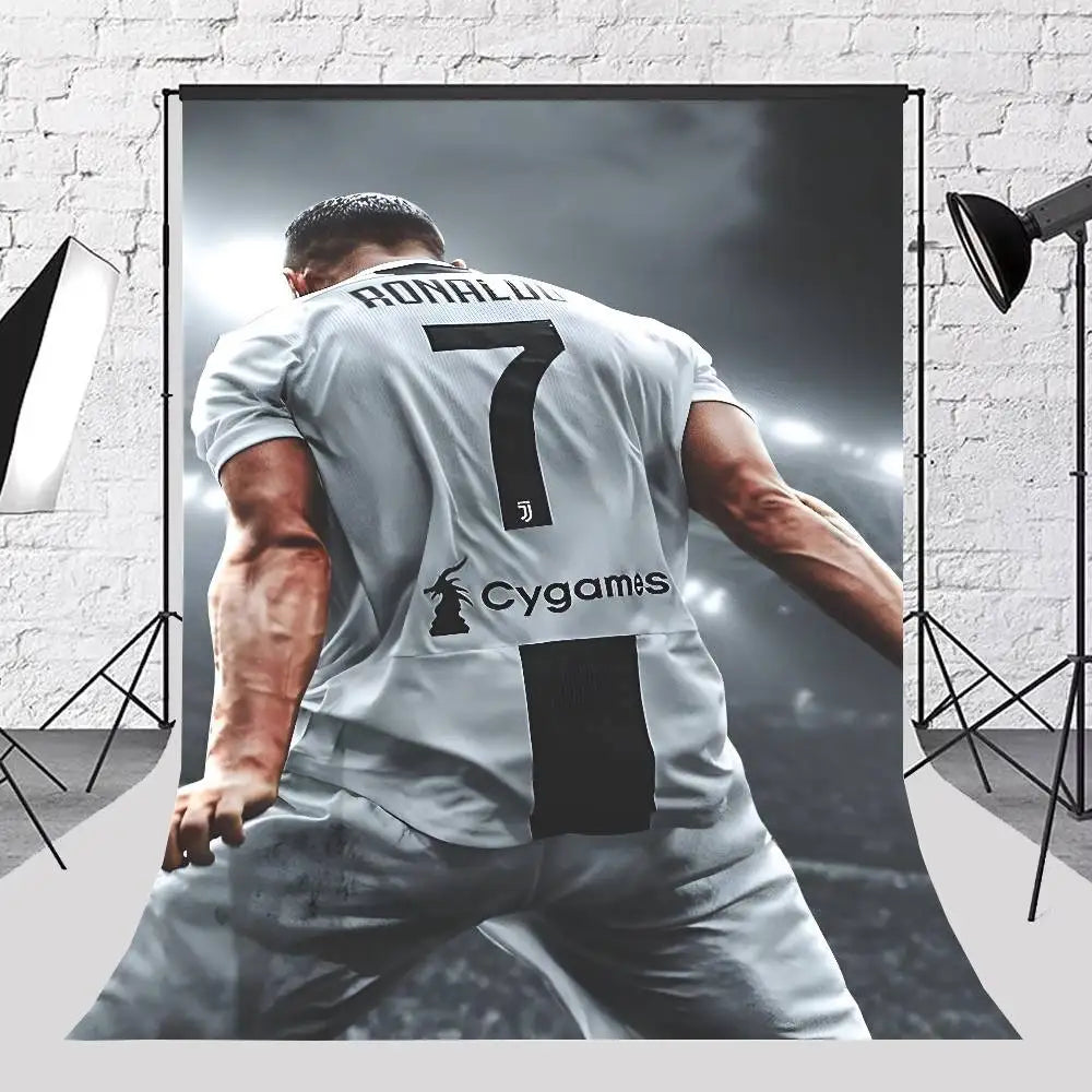 C-Cristiano R-Ronaldo Decoration Background Photography Party Bedroom Living Room Decoration Shooting Cloth Tapestry Flag Velora