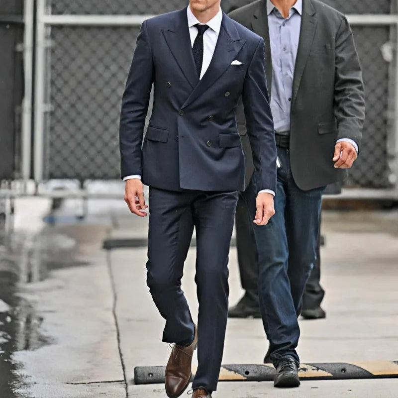 Suit (Blazer+ Vest + Pants) Men's Business Gentleman Fashion Slim Work Solid Color Plus Size Fair Dress Wedding Best Man Suit - Velora