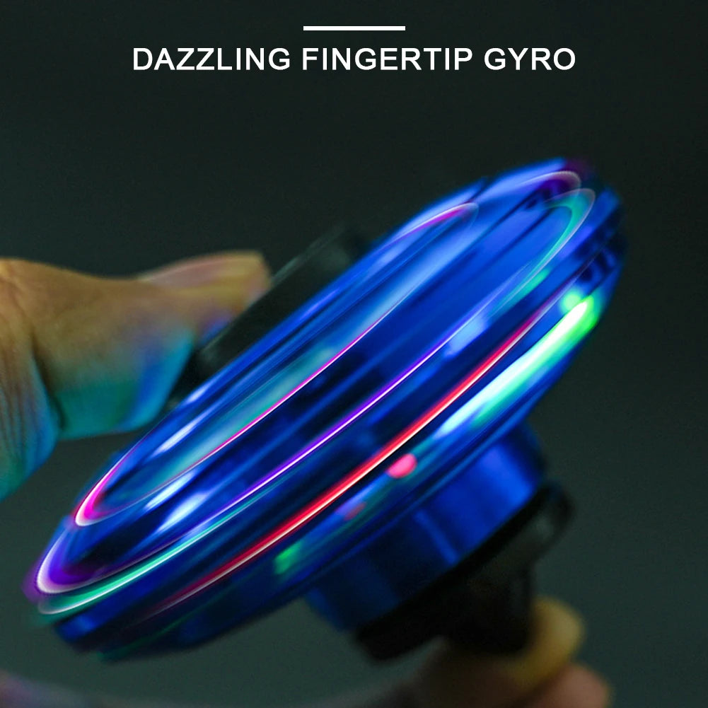 Helicopter Spinner Toy 360° Rotating Flying Fingertip Spinners 100mAh with LED Lights for Adult Kids Decompression Toy Velora