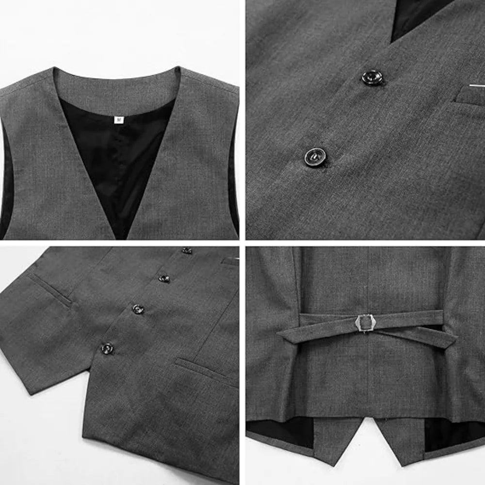 Men's suit - 3-piece tailored men's tuxedo suitable for parties weddings balls and business 2-piece solid-color suit jacket Velora