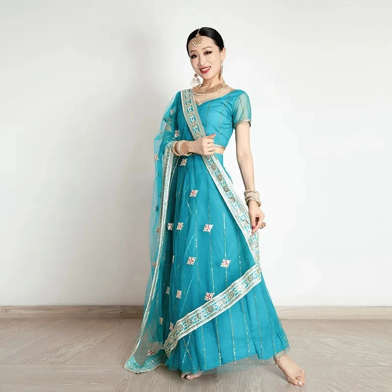 Traditional Indian Clothing Pakistani Sari Women's Elegant Dress Party Cosplay Dance Dress Stage Dress Velora