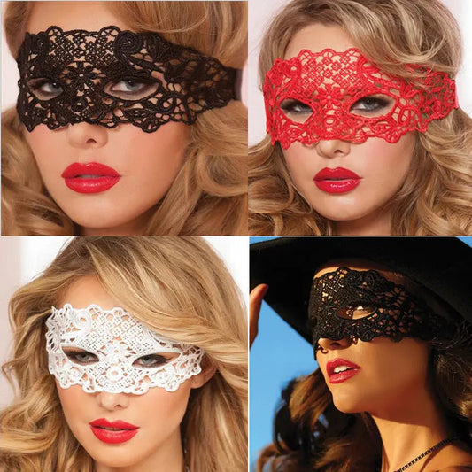 Sexy Lace Half Face Mask Ball Adult Princess Sexy Eye Mask Halloween Props Performance - Velora