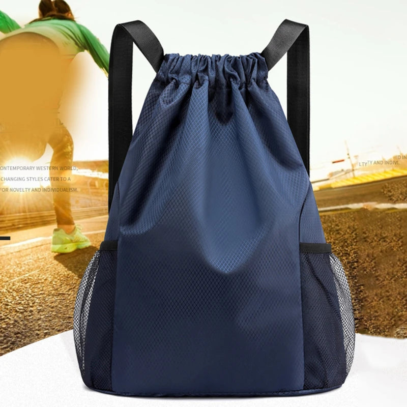 Sports Drawstring Backpack Sport Fitness Travel Outdoor Sackpack Women And Men Large Capacity Gym Swim Beach Bags Basketball Bag - Velora