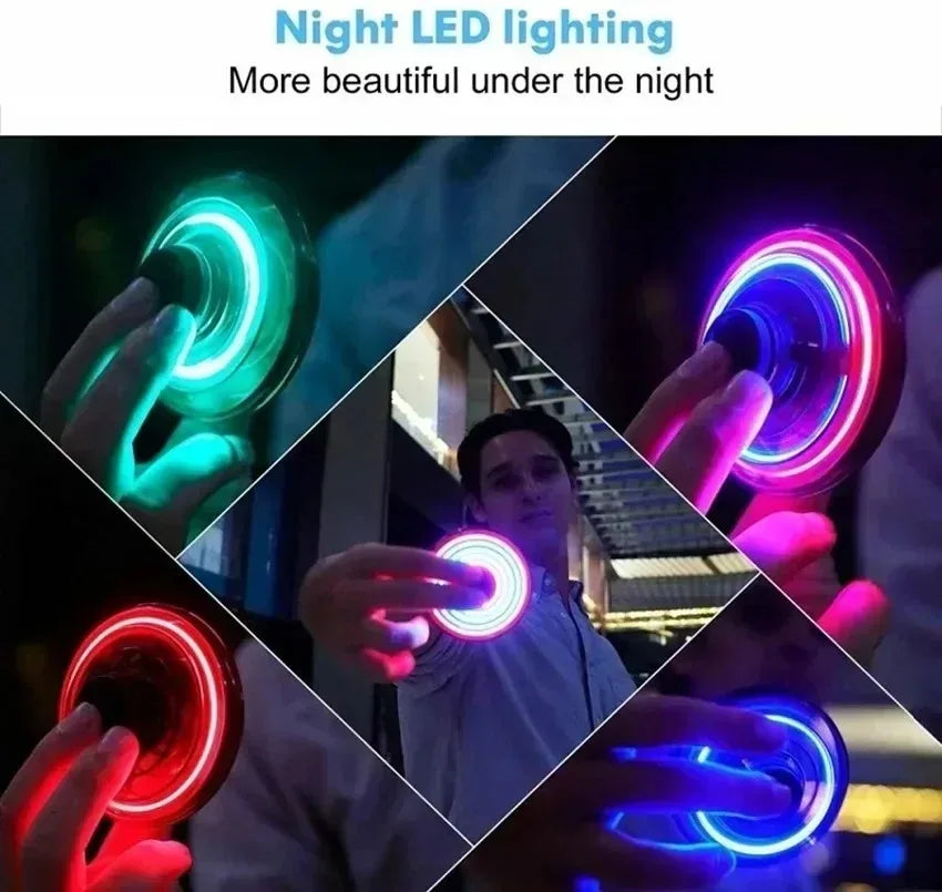 Flying Helicopter Spinner Fingertip Upgrade Flight Gyro Flyorb Hover Ball Mini Drone Aircraft Toy LED UFO Type Toy Kid Gift Velora
