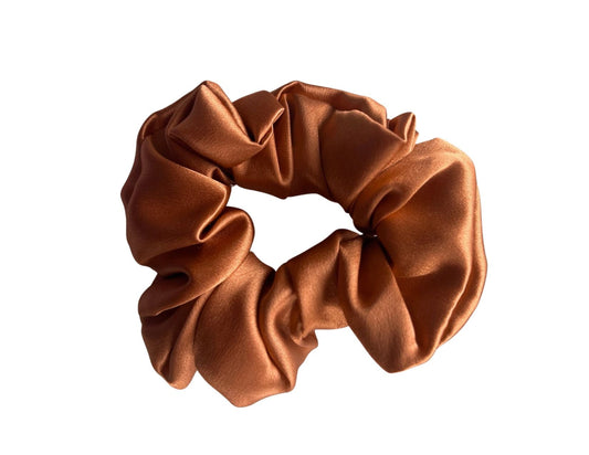 Silk Hair Scrunchie Copper - Velora Luxury Fashion