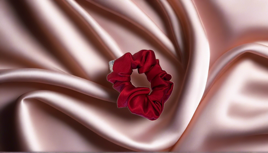 Silk Hair Scrunchie Wine - Velora Luxury Fashion