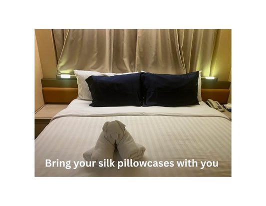 Silk Pillowcase Navy Blue (Envelope Style) - Velora Luxury Fashion