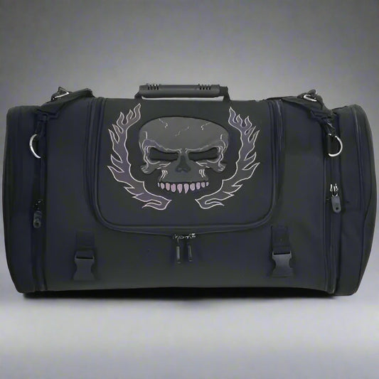 Skull Embroidered Travel Duffle Bag - Velora Luxury Fashion