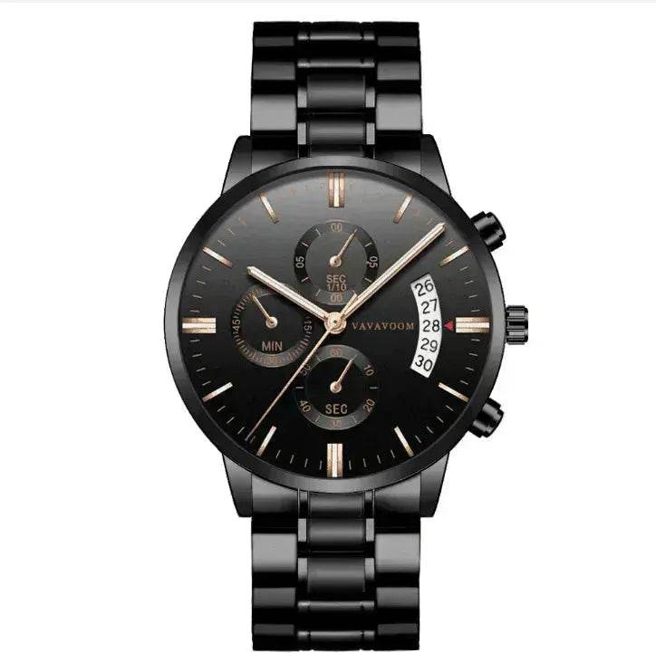 Stainless Steel Business Waterproof Quartz Watch for Men