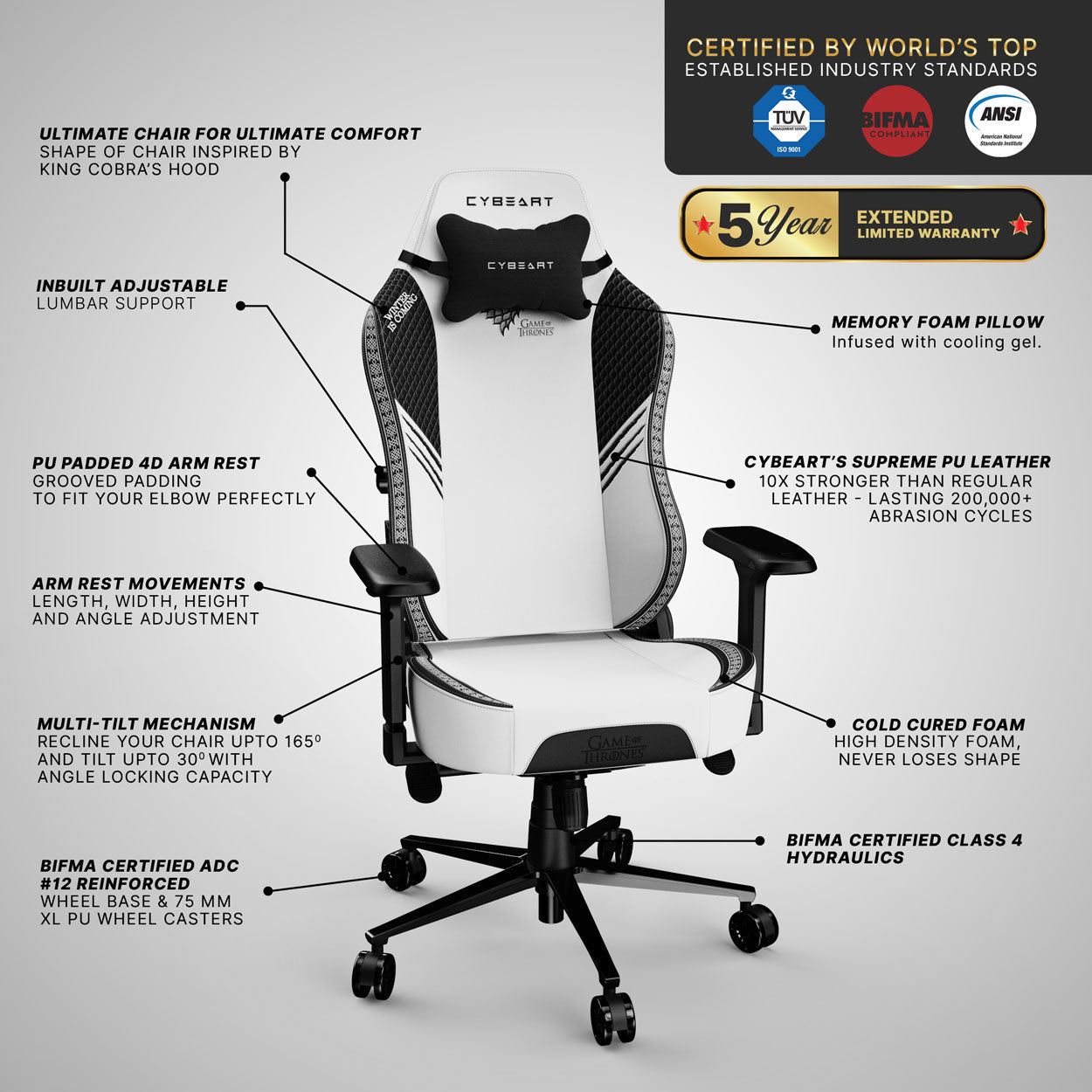 House Stark Gaming Chair - Velora