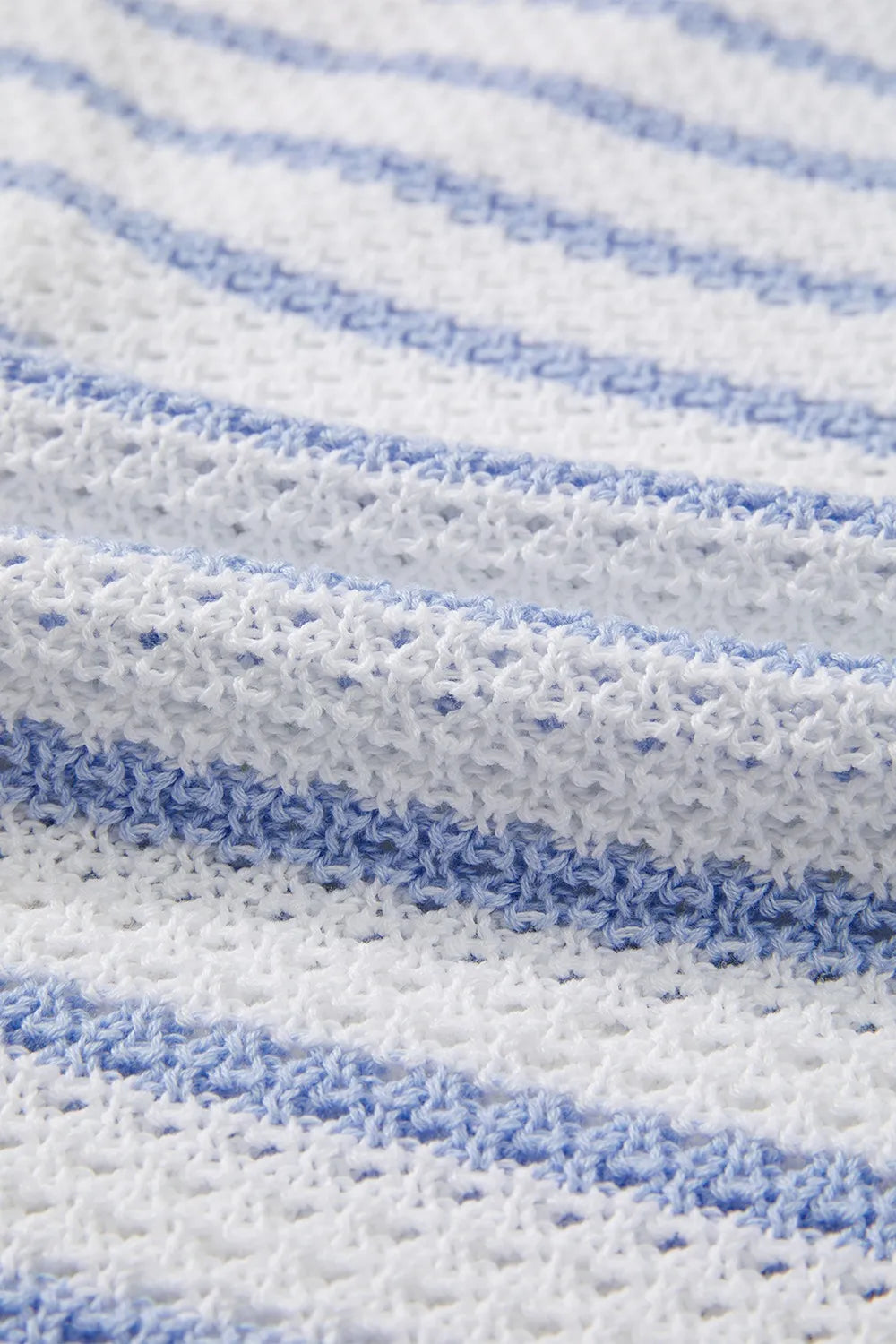 Stripe V Neck Gold Buttons Elegant Sweater Vest - Velora Luxury Fashion