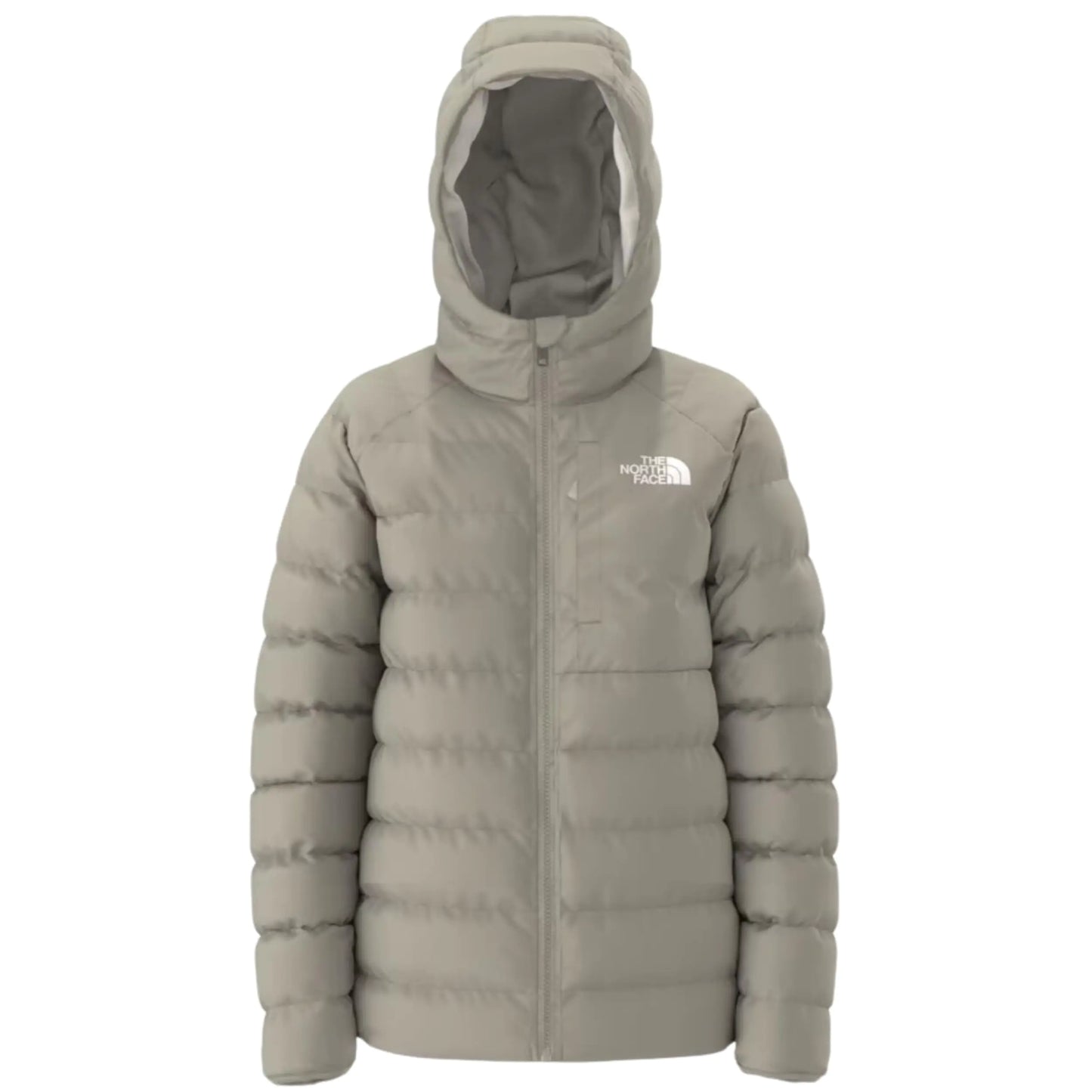 THE NORTH FACE Girls Reversible Perrito Hooded Jacket Clay Grey Medium - Velora Luxury Fashion