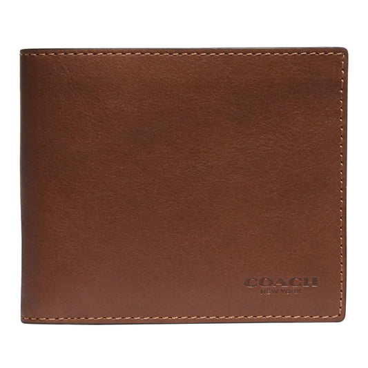 Coach Sport Calf Sleek Bifold Wallet in Saddle