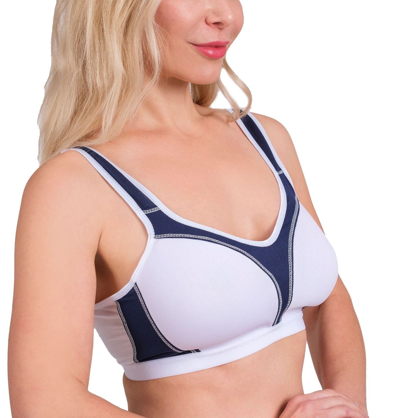 Women’s High-Impact Sports Bra – Breathable Mesh & Supportive Fit (Red, Black, Navy, White) - Velora