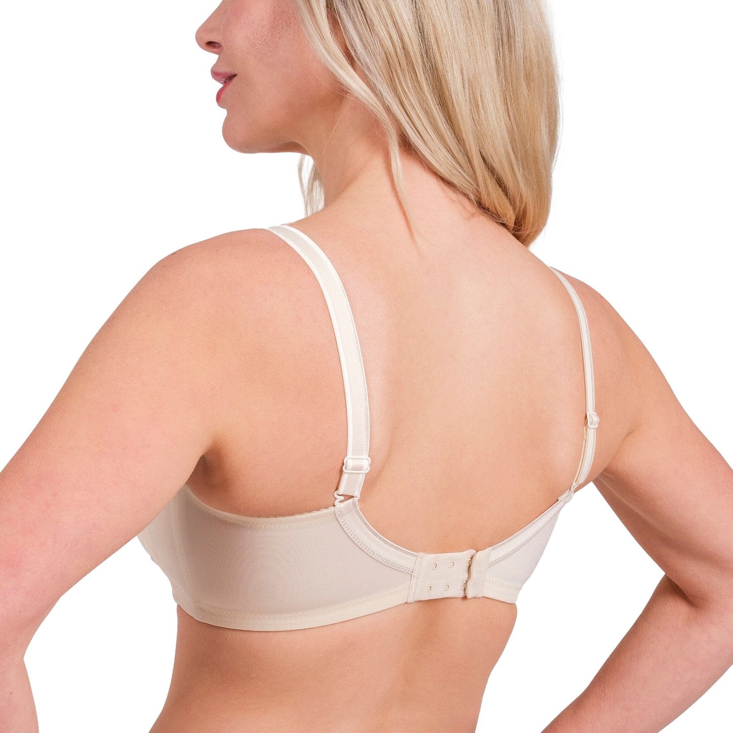 Women’s Full-Coverage Lace Bra – Wireless, Supportive & Breathable Lingerie (White, Black, Skin) - Velora