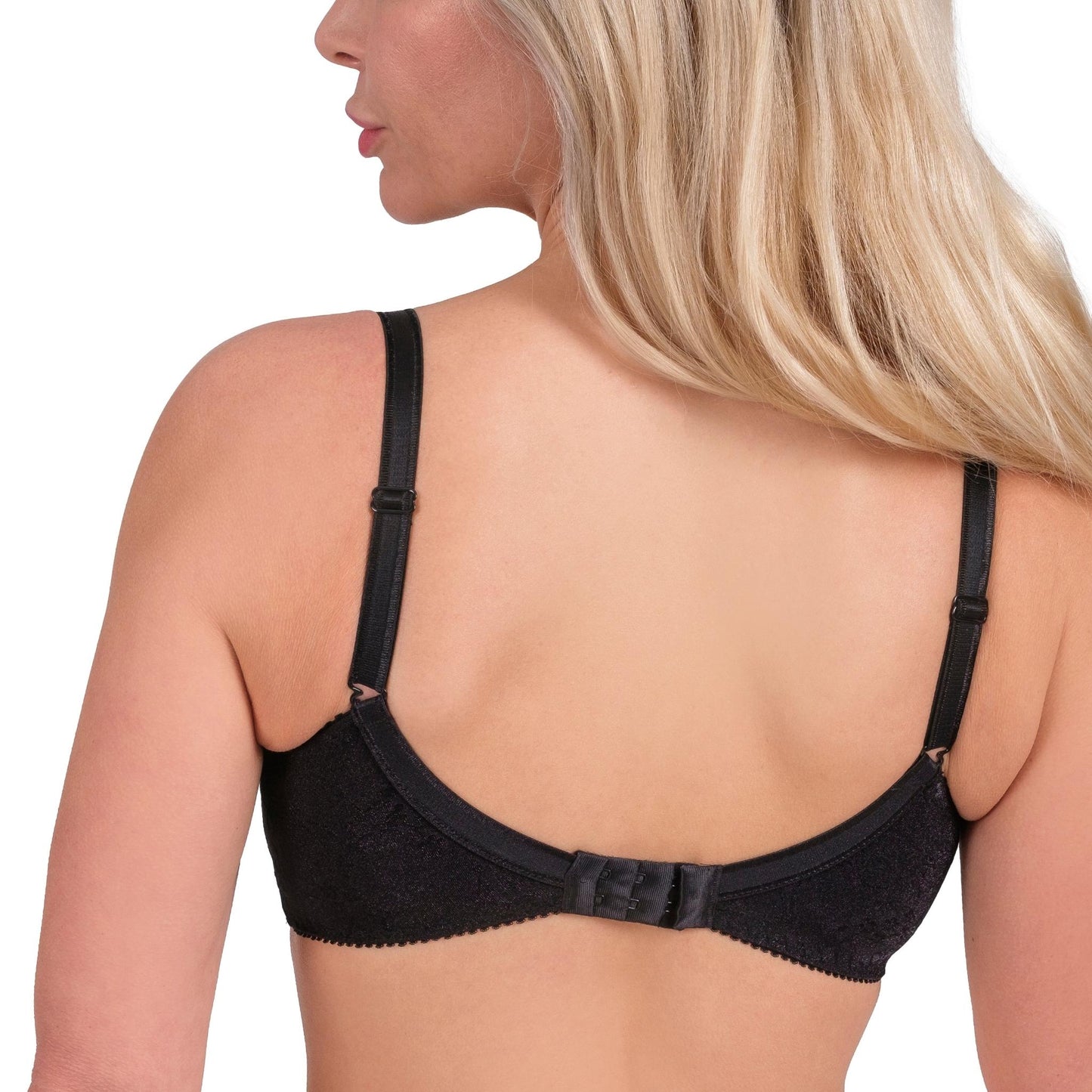 Lace Full-Coverage Underwire Bra – Adjustable Straps, Breathable Fabric & Elegant Everyday Support (White, Skin, Black) - Velora