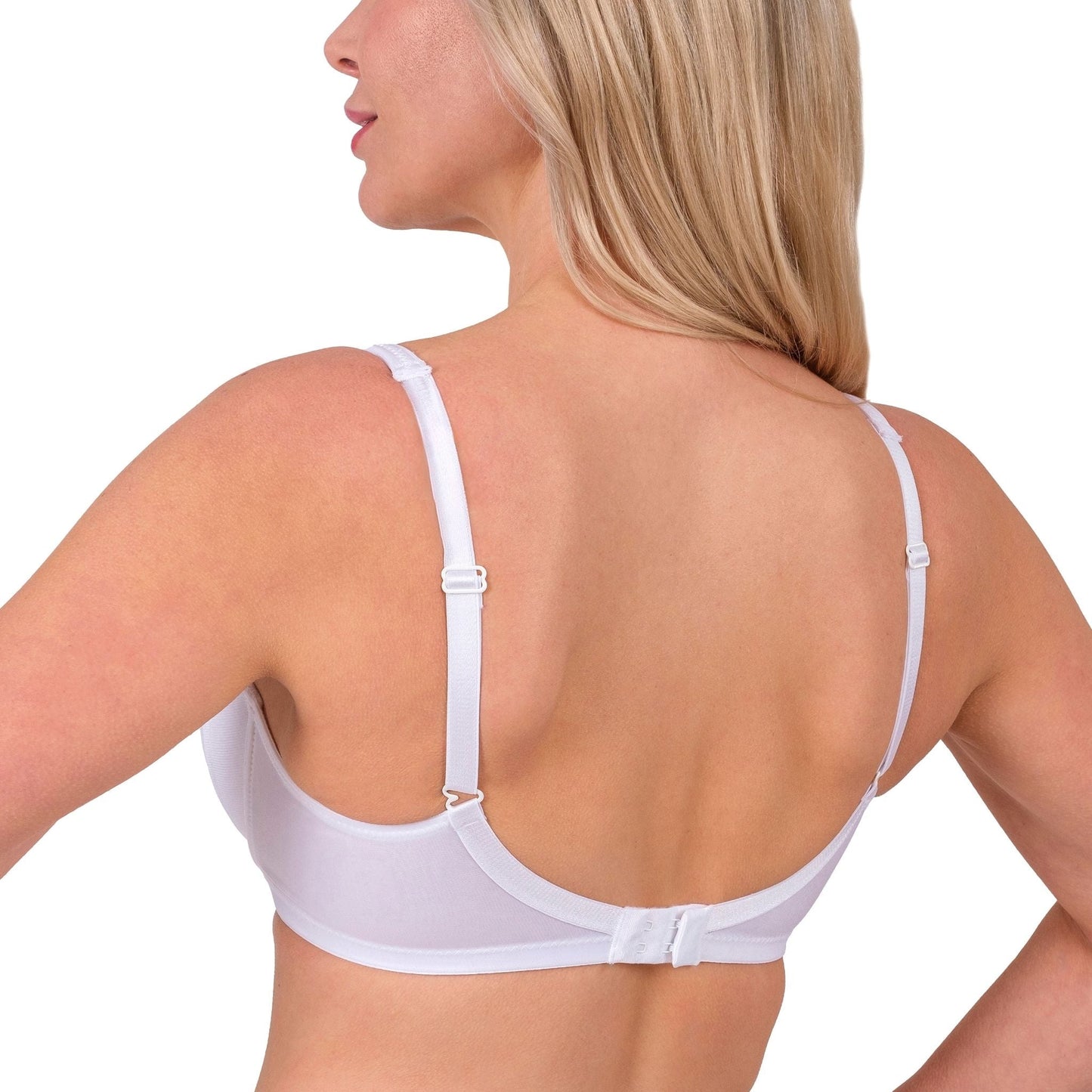Lace-Trim Full-Coverage Support Bra – Breathable, Elegant & Underwire Everyday Lingerie (Black, Skin, White) - Velora