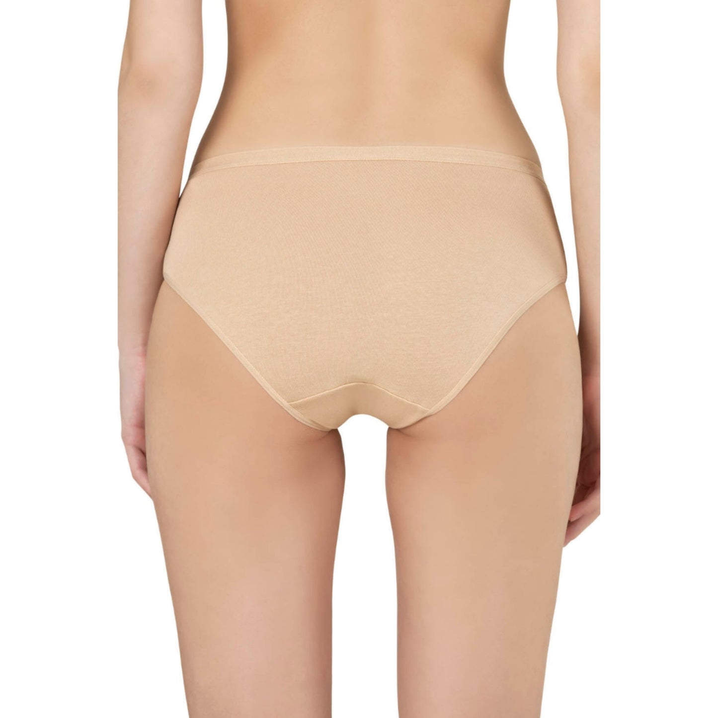 Women’s Cotton Brief Panties – 3-Pack Full-Coverage Underwear, Soft Stretch & Breathable Comfort (Black, Skin, White) - Velora