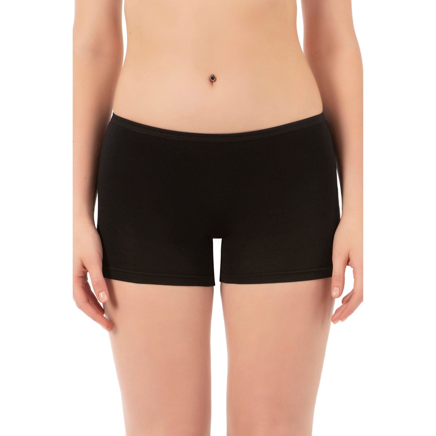 Women's Cotton Boxer Briefs 3-Pack – White, Nude & Black | Soft, Breathable, Full-Coverage Underwear - Velora