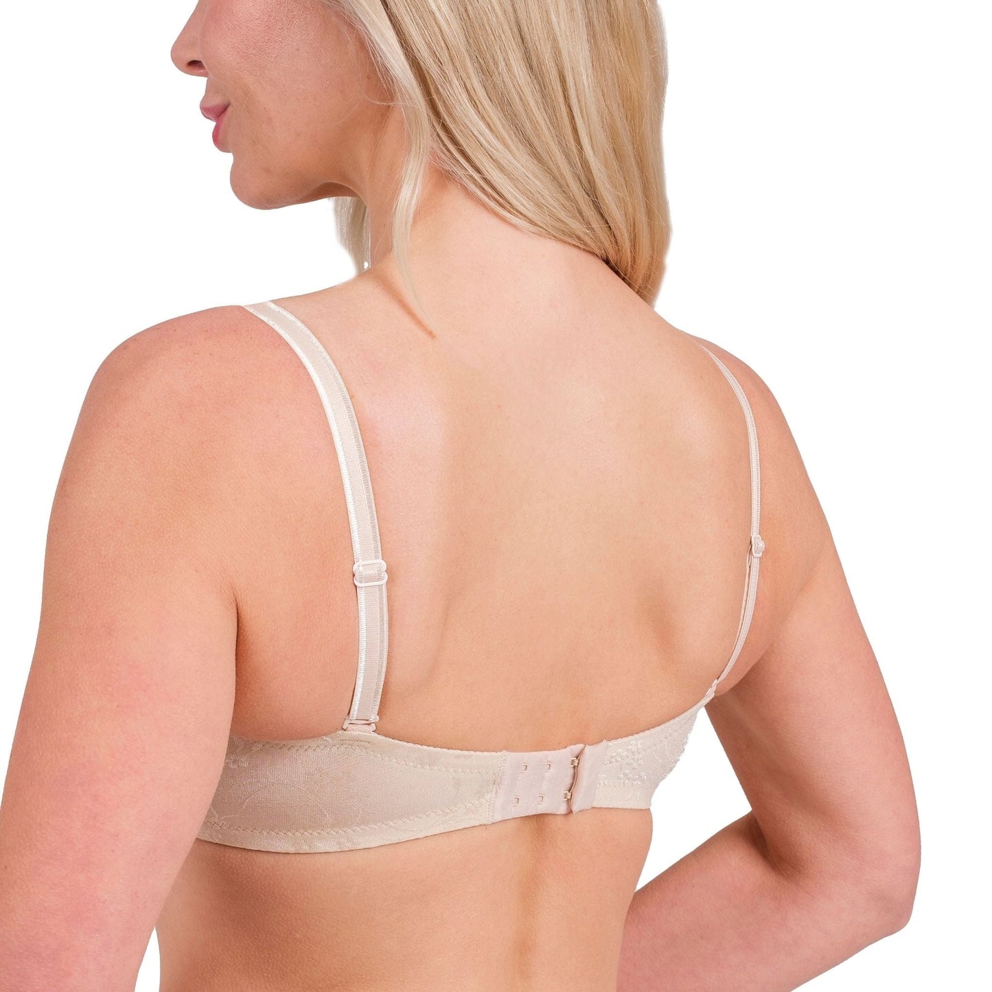 Women’s Lace Underwire Bra – Full-Coverage, Adjustable Straps & Breathable Floral Lingerie (Black, White, Nude) - Velora