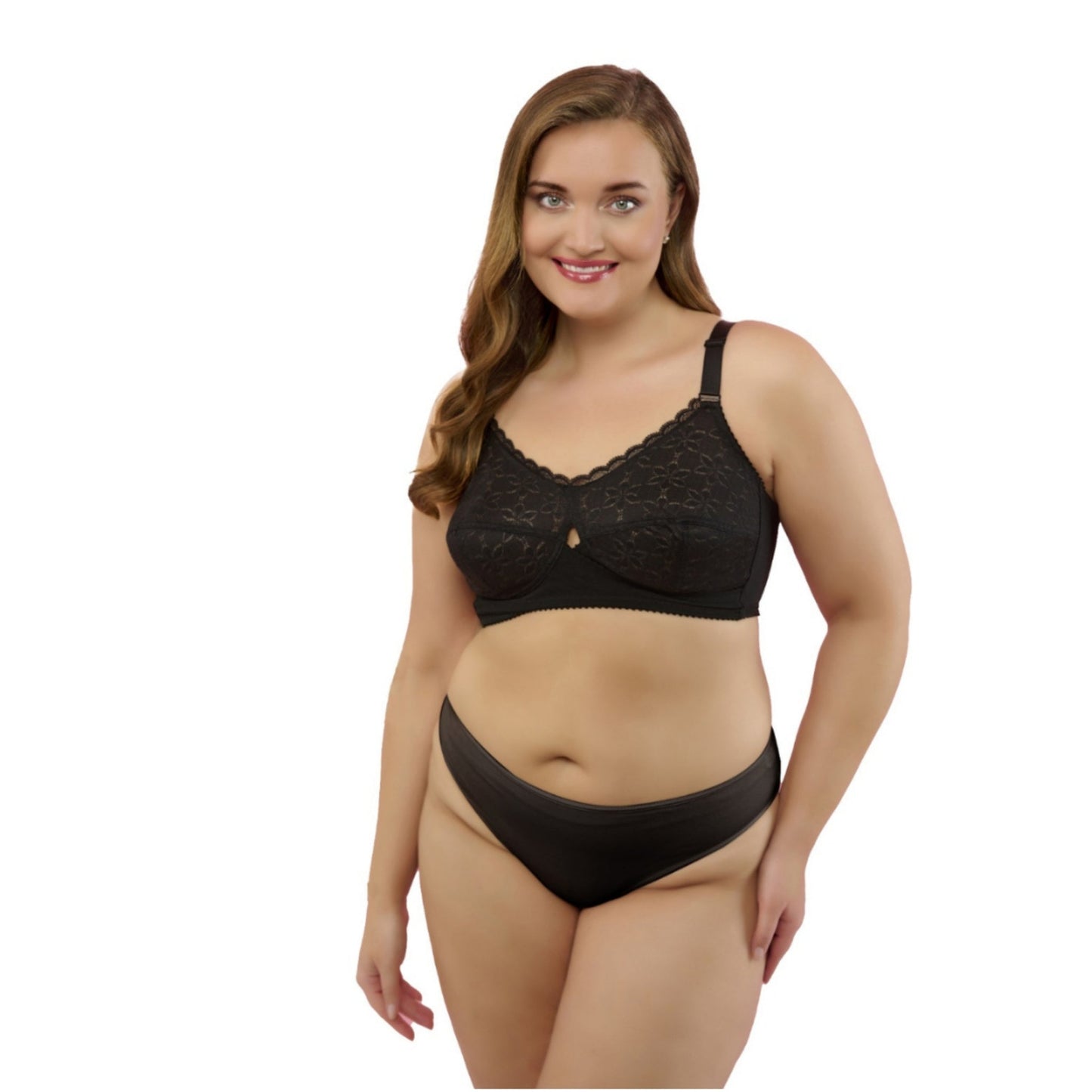 Full-Coverage Lace Bra for Women – Adjustable Straps, Wireless Support & Breathable Everyday Fit - Velora