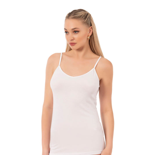 Women's Cotton Modal Camisole – Soft Adjustable Strap Tank Top for Everyday Comfort - Velora