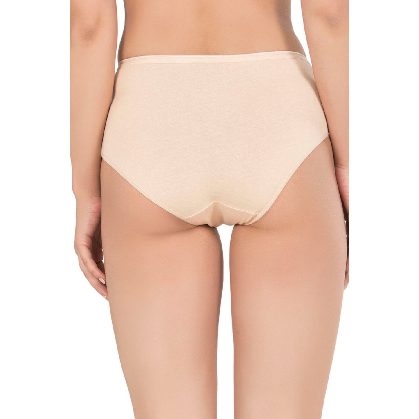 Women’s High-Waist Modal Cotton Panties – 3-Pack Seamless, Breathable, Full-Coverage Briefs (Black, Skin, White) - Velora