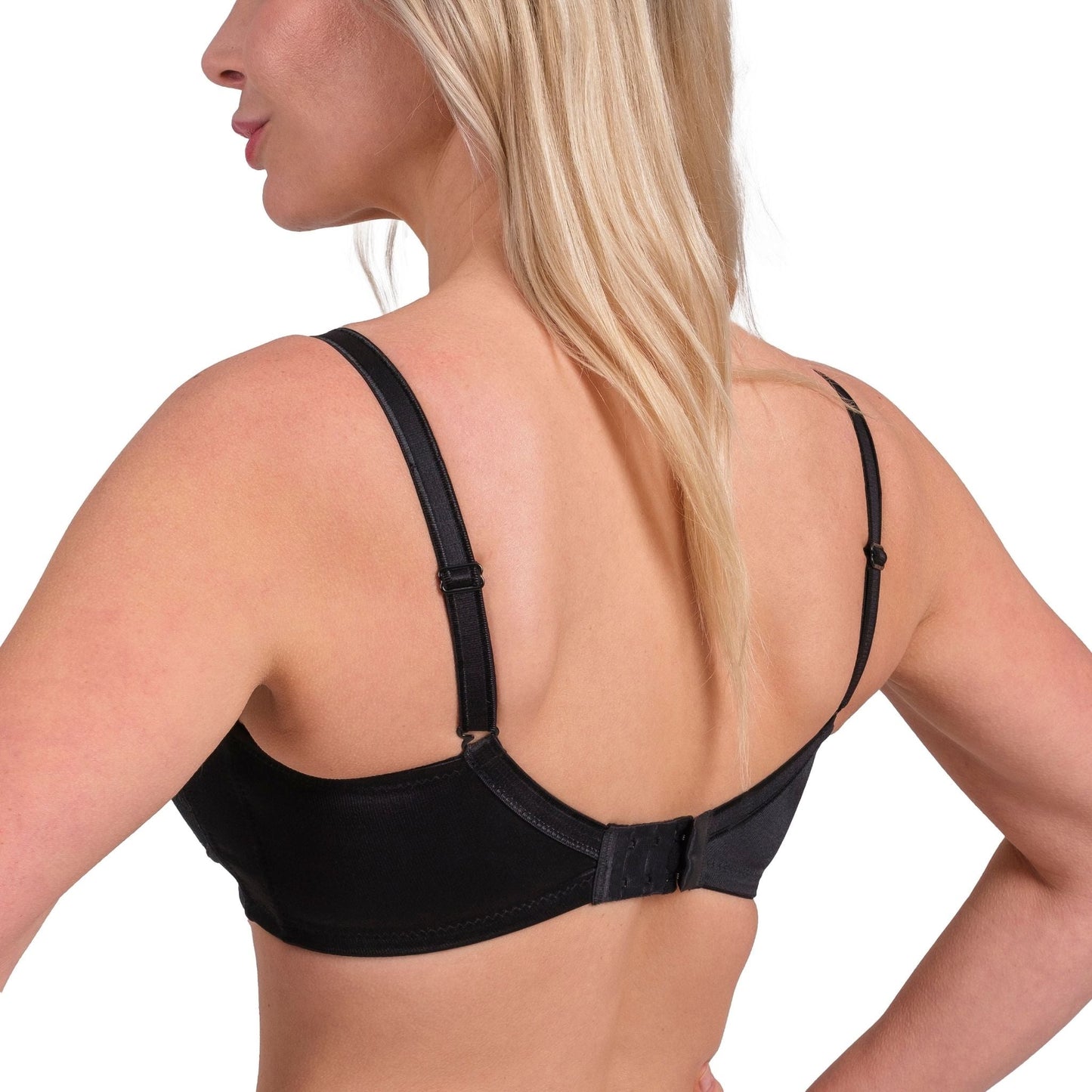 Women’s Full-Coverage Lace Bra – Wireless, Supportive & Breathable Lingerie (White, Black, Skin) - Velora