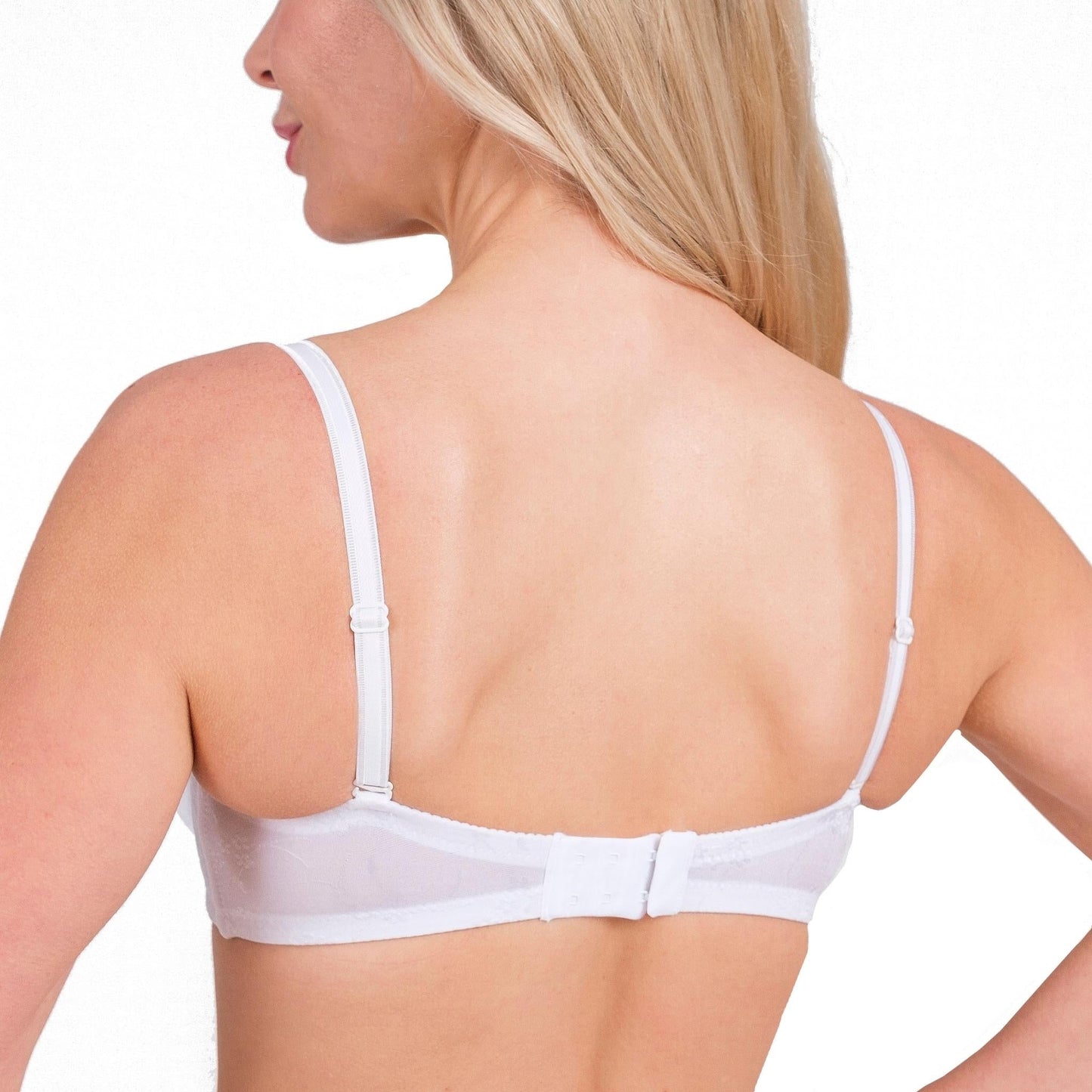 Women’s Lace Underwire Bra – Full-Coverage, Adjustable Straps & Breathable Floral Lingerie (Black, White, Nude) - Velora