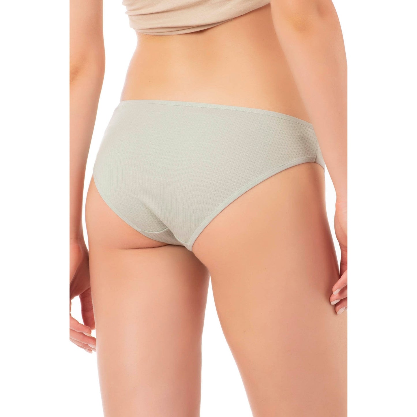 7-Pack Women’s Ribbed Cotton Bikini Panties – Stretch Slip Brief Underwear Set - Velora