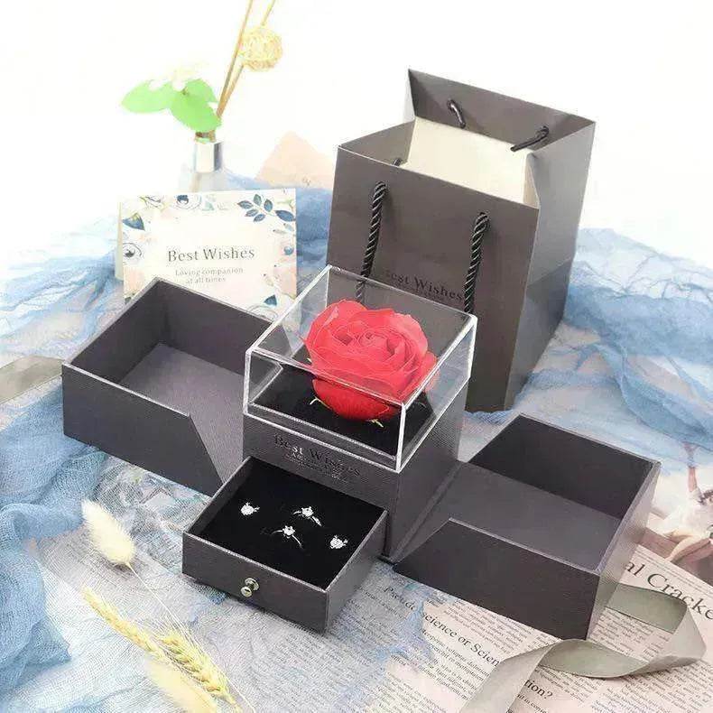 Valentine's Day Gift Rose Jewelry Box Set - Velora