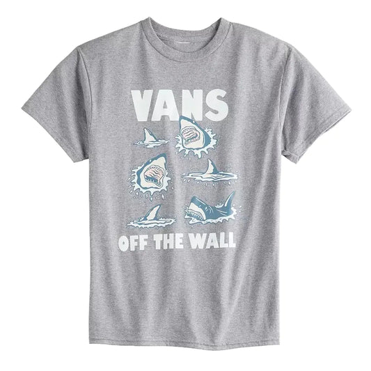 Vans Classic Kids Short Sleeve T-Shirt Sharky Grey Heather Large - Velora Luxury Fashion