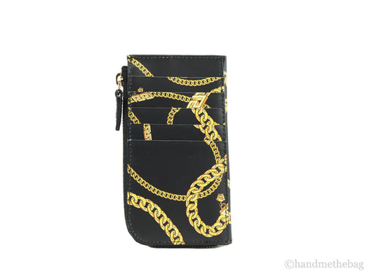 Versace Medusa Black Leather Chain Wallet - Velora Luxury Fashion