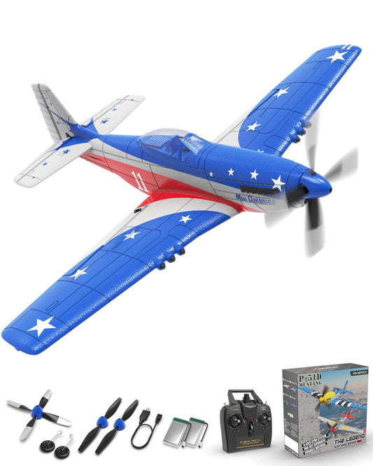 VolantexRC Miss America P-51D Mustang 4CH RC Warbird Airplane w/ XPilot & Gyro - Velora Luxury Fashion