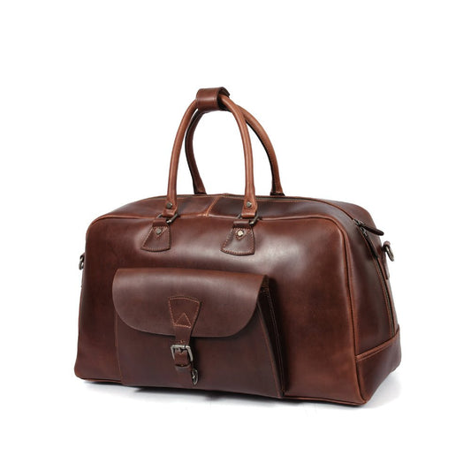 Voyager Leather Duffle Bag - Velora Luxury Fashion