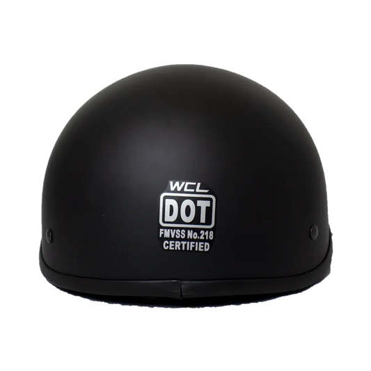 West Coast Leather Beanie Motorcycle Half Helmet - Velora Luxury Fashion