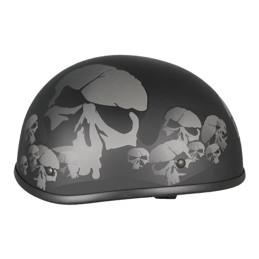 West Coast Leather Beanie Skull Motorcycle Half Helmet - Velora Luxury Fashion