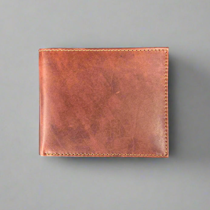 Men’s Bifold Flip-Up Cow Leather Wallet Boutique of Leathers/Open Road