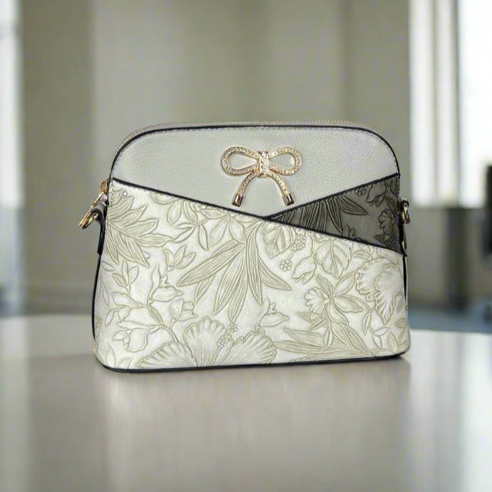 Temptation Italy Faux Leather Small Crossbody Bag with Floral Design Boutique of Leathers/Open Road