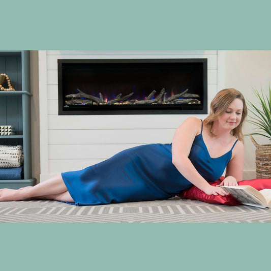 Women's Mulberry Silk Nightgown Navy Blue - Velora Luxury Fashion