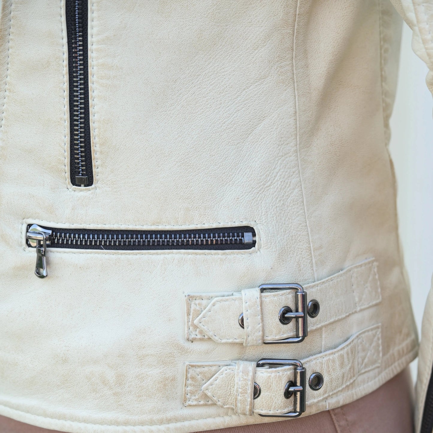Women's Biker Look Sheep Leather Jacket Boutique of Leathers/Open Road