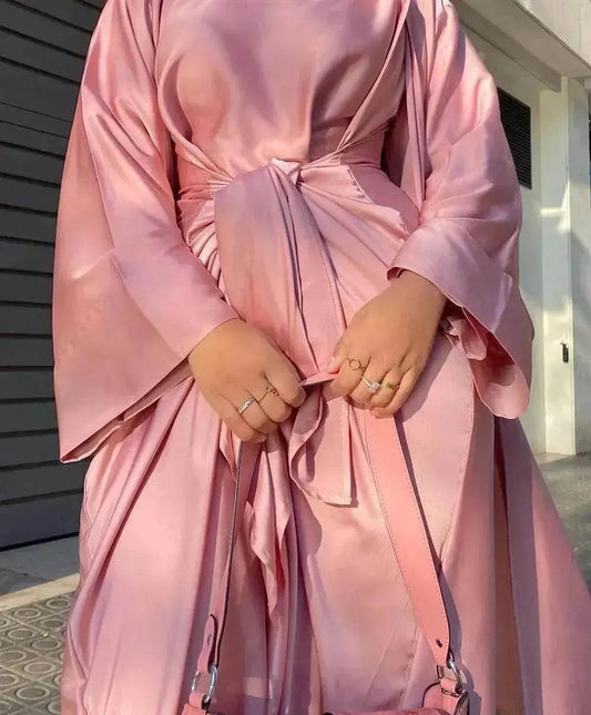 Women's Solid Color Two-piece Arab Suit