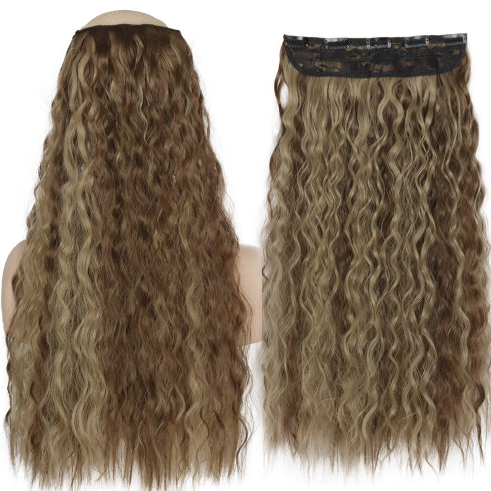 Women's Clip-In Hair Extensions Long Straight Curly High-Temperature Fiber - Velora