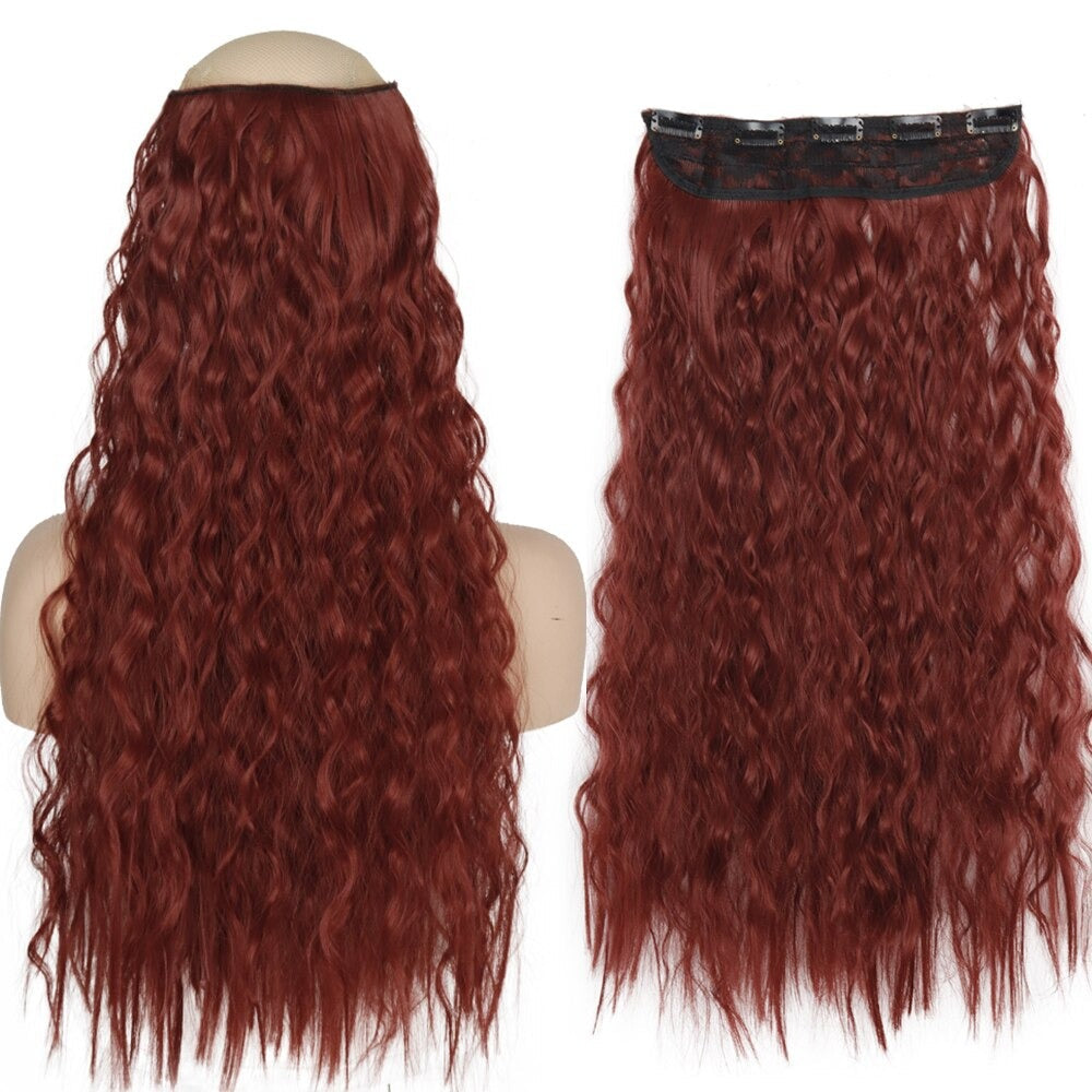 Women's Clip-In Hair Extensions Long Straight Curly High-Temperature Fiber - Velora