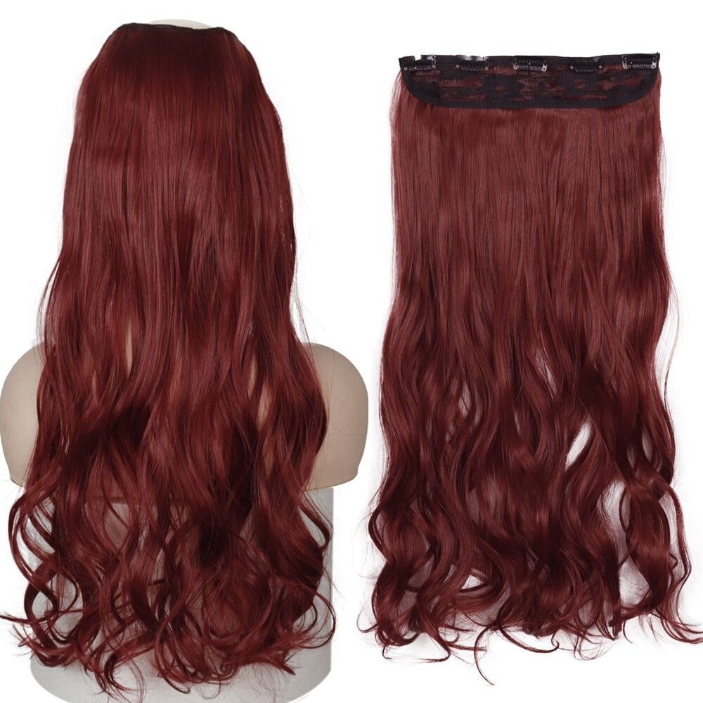 Women's Clip-In Hair Extensions Long Straight Curly High-Temperature Fiber - Velora