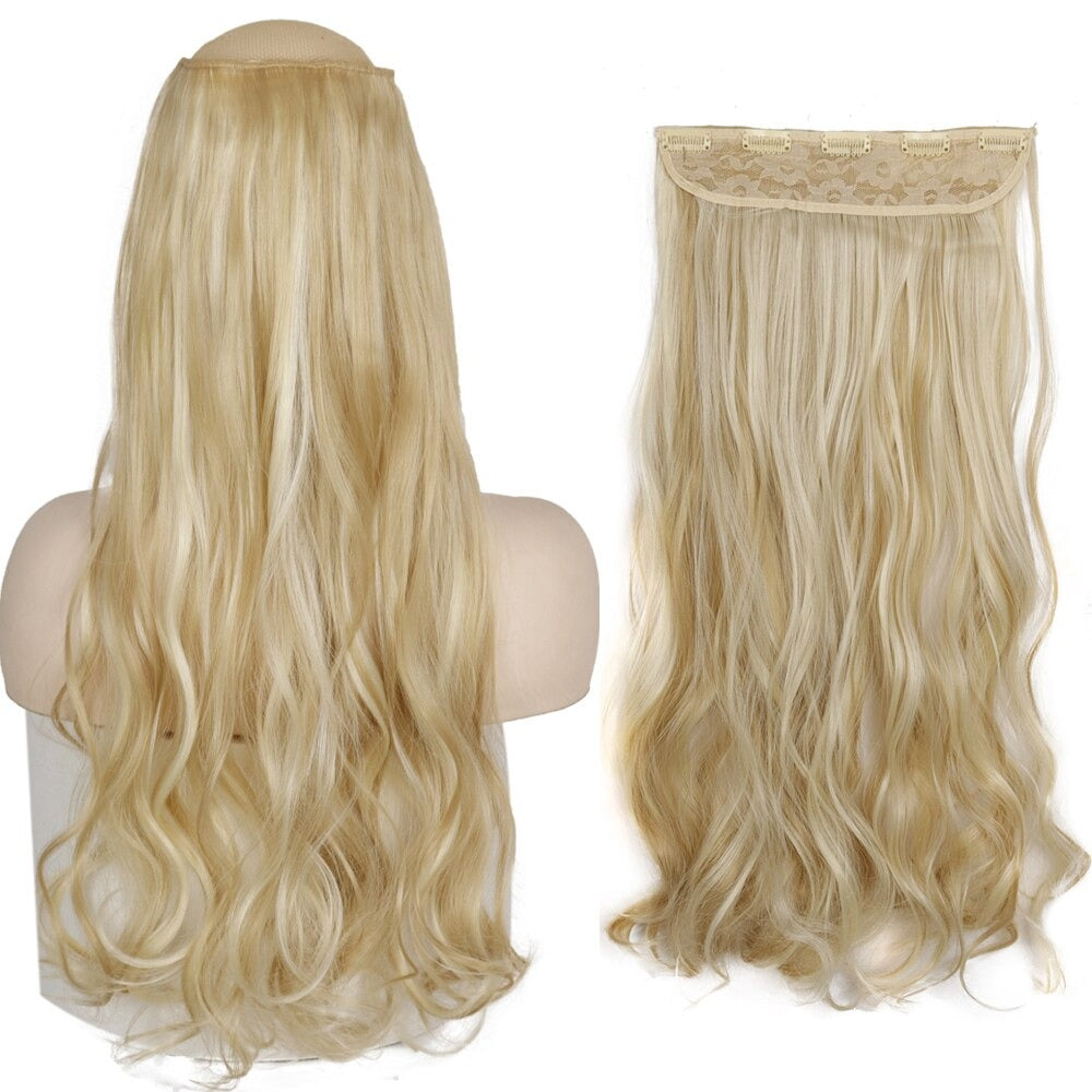 Women's Clip-In Hair Extensions Long Straight Curly High-Temperature Fiber - Velora