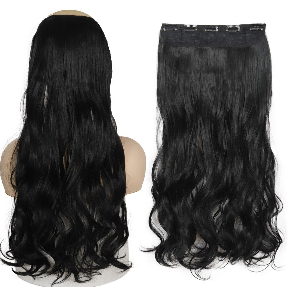 Women's Clip-In Hair Extensions Long Straight Curly High-Temperature Fiber - Velora