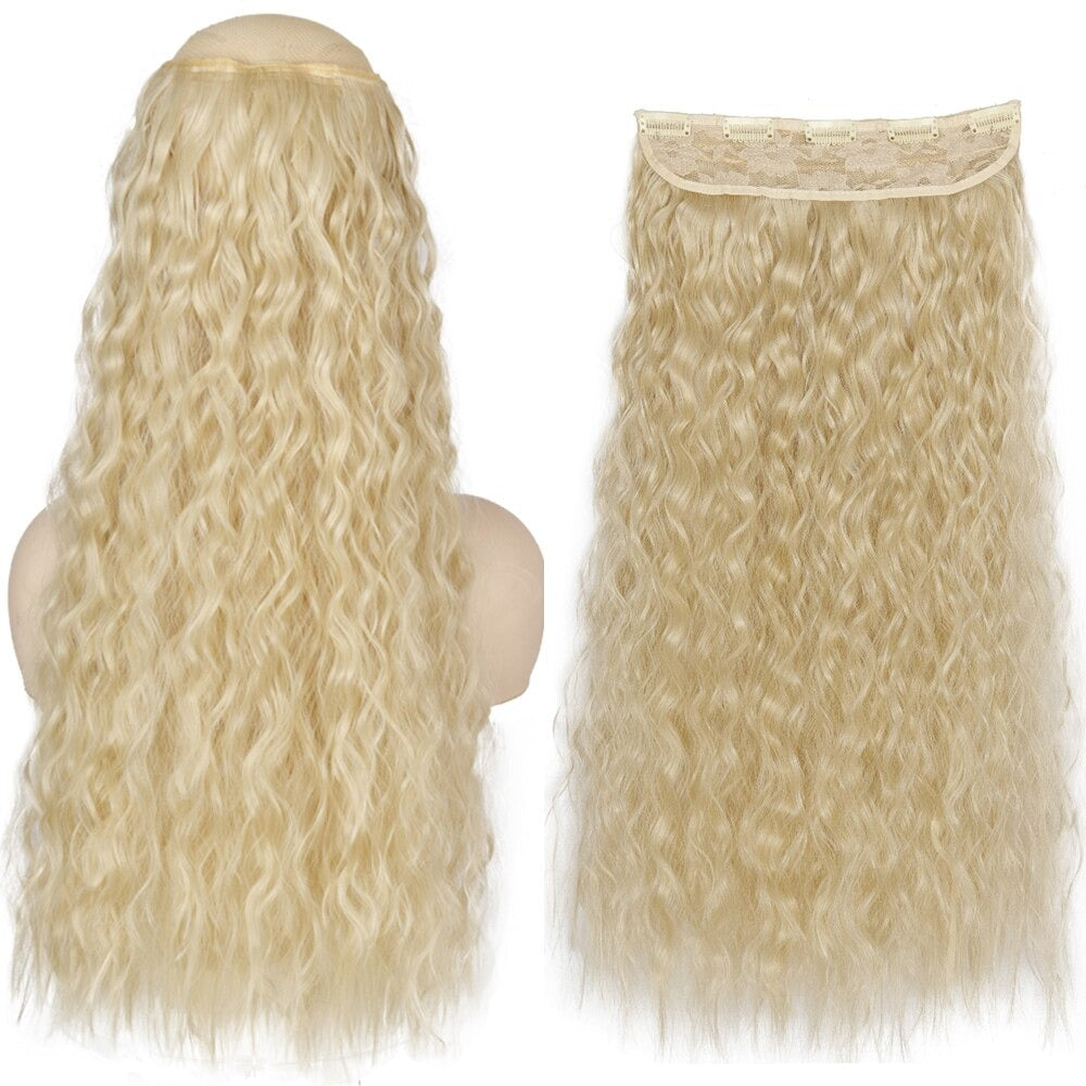 Women's Clip-In Hair Extensions Long Straight Curly High-Temperature Fiber - Velora
