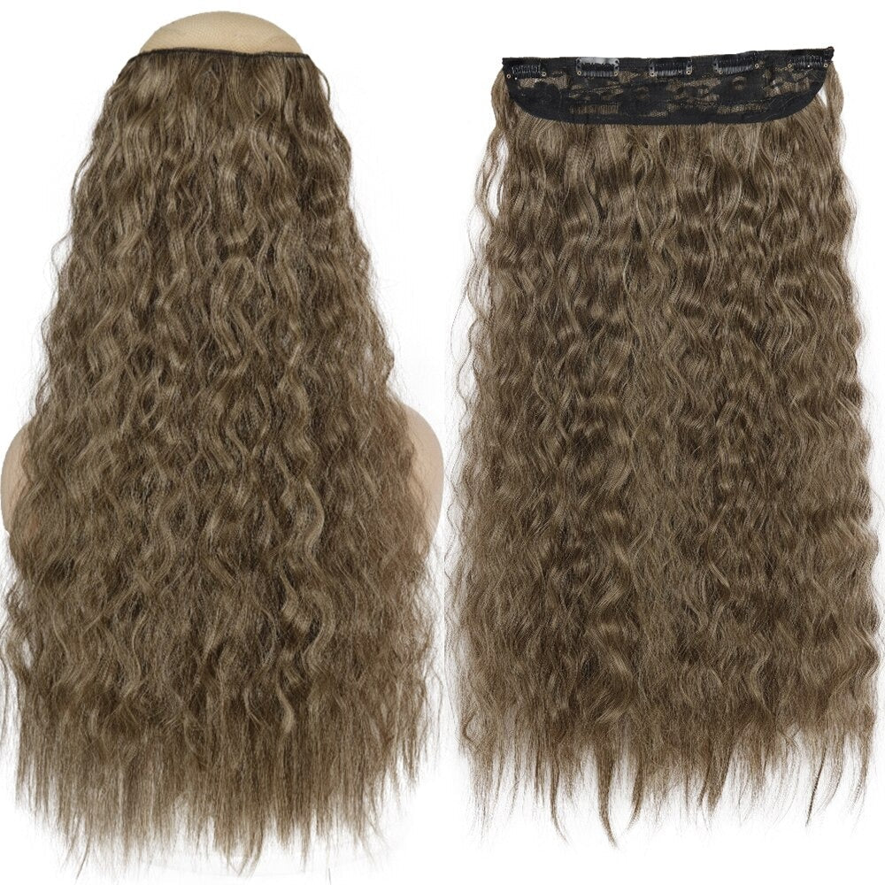 Women's Clip-In Hair Extensions Long Straight Curly High-Temperature Fiber - Velora