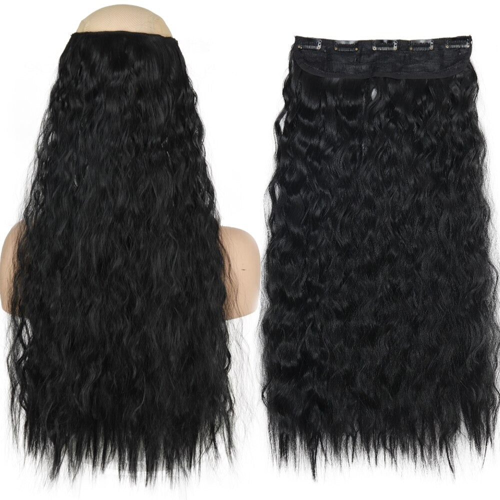 Women's Clip-In Hair Extensions Long Straight Curly High-Temperature Fiber - Velora